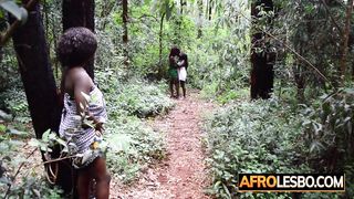 Amateur African lesbians Paulisha and Saumu caught by their BBW teacher
