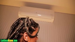 Anal fucking perfect black latina from Brazil with braids and tattoos