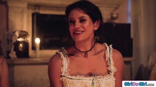 Lesbian ghost needs a pussy licking threesome to cross over