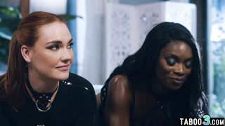 Obedient MILF wife Siri Dahl and her ebony BFF serving perverted husband