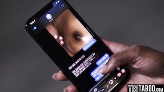 Petite ebony MILF catches cheating BBC husband and dominates him