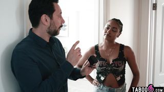 Stepdad pervs on black teen stepdaughter with new security cams