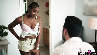Stepdad pervs on black teen stepdaughter with new security cams