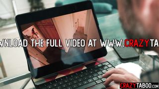 Big ass stepdaughter fucked by stepdad after he watched her on nanny cams