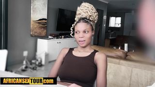 Ebony teen with big natural tits likes to try the carnivore diet