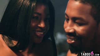 Black husband cheats with HOT ebony MILF with wife in same room