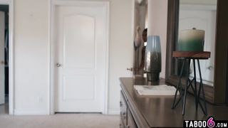 Young black guy pervs hard on two ebony teen lesbians