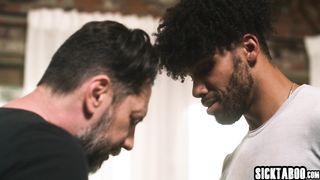 Guy shared girlfriend with neighboor and black babe enjoyed rough fucking