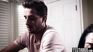 Poly couple cheer up big tits bald ebony friend with a threesome