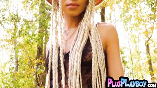 Big ass black babe exposing hot body and big tits MILF showed hot boobs