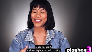 Ebony MILF with perfect big tits Jenna Foxx enjoys passion masturbation