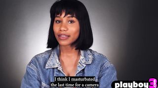 Ebony MILF with perfect big tits Jenna Foxx enjoys passion masturbation