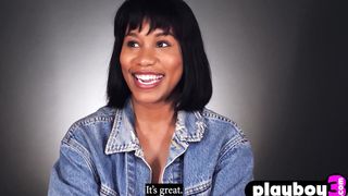 Ebony MILF with perfect big tits Jenna Foxx enjoys passion masturbation