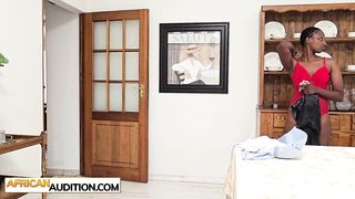 Sexy big ass African teen Xandi Belle is ready to shine and suck huge dick