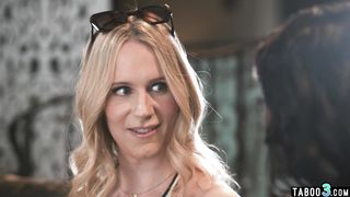 Big tits blonde tranny Olivia Would fucking an ebony MILF Anas black ass