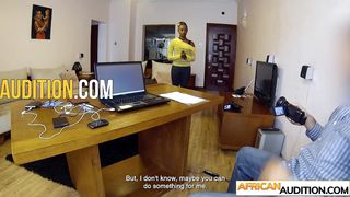 Naughty big ass African teen quicky sex and babe gave a sloppy blowjob