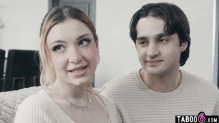 MILF biology teacher tutors horny teen couple about bisexual sex
