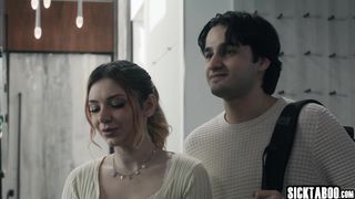 Biology tutor Ravyn Alexa seduced by teen couple Demi Hawks and Elias Cash
