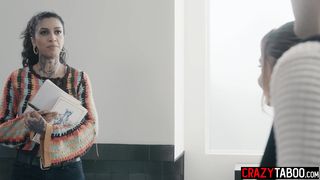 Demi Hawks and her boyfriend Elias Cash fucks sexy big tits black tutor