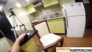 Curly African interracial pussy fucking and sloppy blowjob with Steven Hard