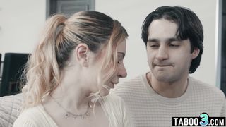 Bisex ebony MILF biology tutor Ravyn Alexa lured into taboo threesome fuck