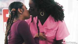 Ebony coed wants handson sex ed with the sexy shemale nurse