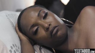 Big boobs ebony stepsis and BBC stepbro seduce their MILF stepmom